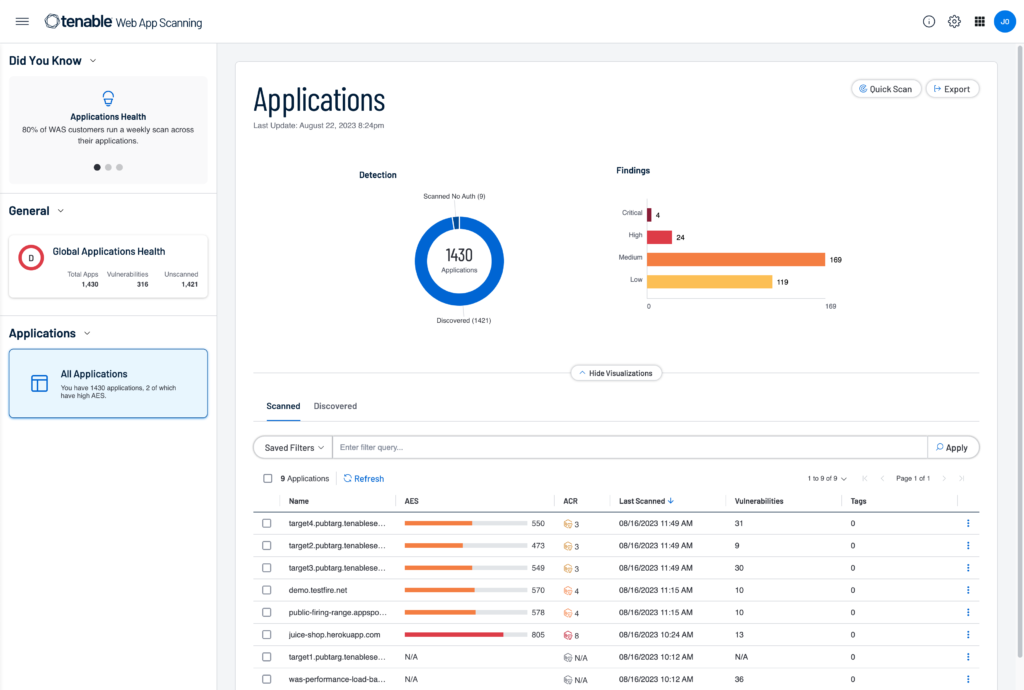 web application scanning