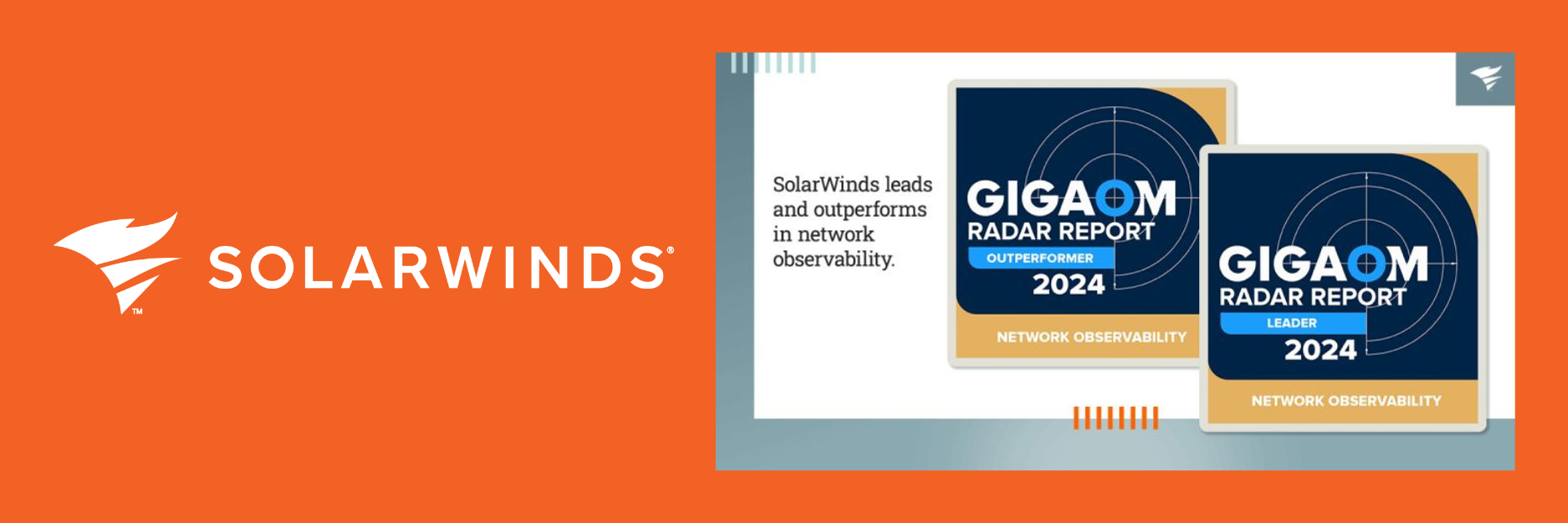Компанія SolarWinds названа лідером у галузі мережевої та хмарної спостережуваності у звітах GigaOm Radar