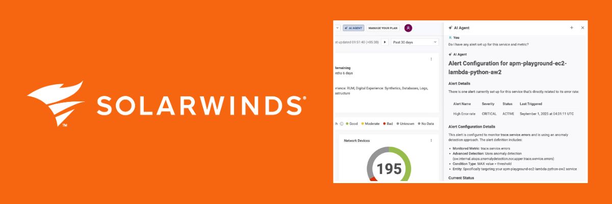 SolarWinds запускает AI Agent и расширяет возможности платформы мониторинга