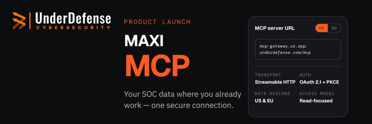 UnderDefense представляє MAXI MCP — дані вашого SOC там, де ви вже працюєте