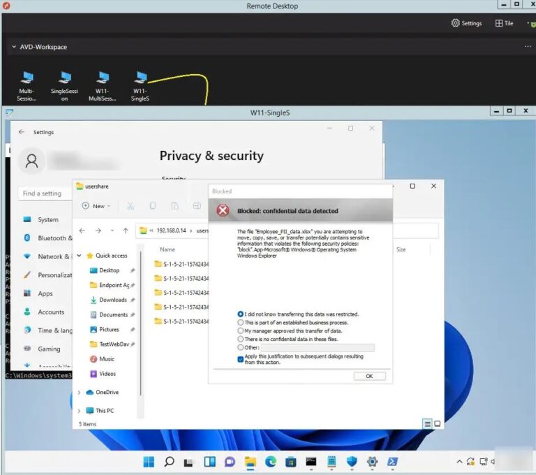 Знакомство с поддержкой Symantec DLP для виртуального рабочего стола Azure