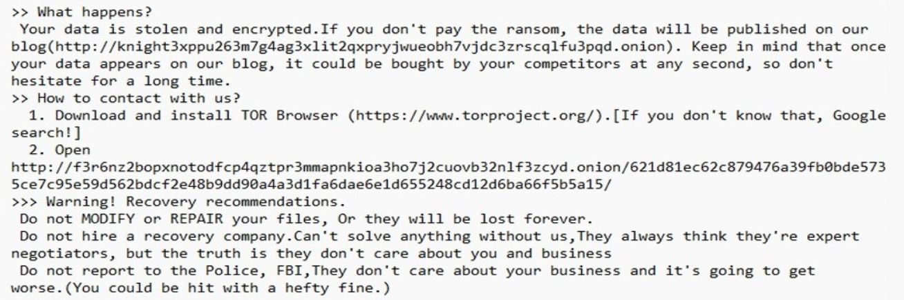 RansomHub: Новая вымогательская программа, являющаяся модификацией Knight
